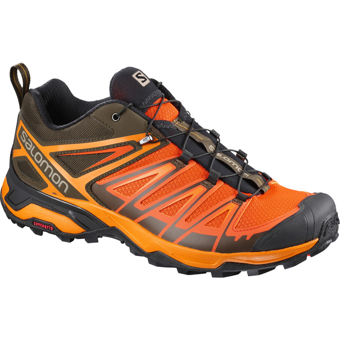 Salomon Israel X ULTRA 3 - Mens Hiking Shoes - Orange/Black (XBJH-47986)